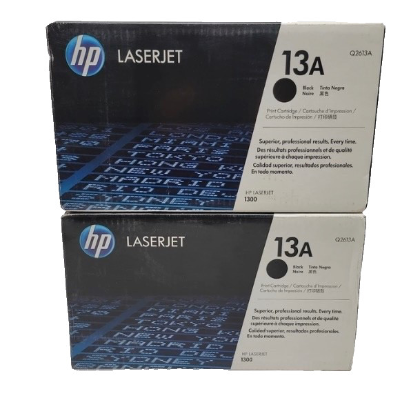 LOT OF 2-BRAND NEW SEALED GENUINE-HP 13A Q2613A Laserjet Print Cartridge BLACK