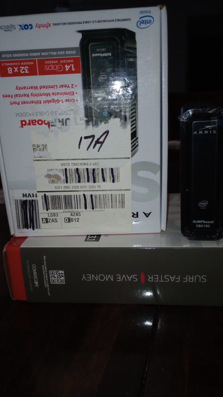 ARRIS Surfboard SB6190-RB DOCSIS 3.0 Cable Modem, White (Renewed)