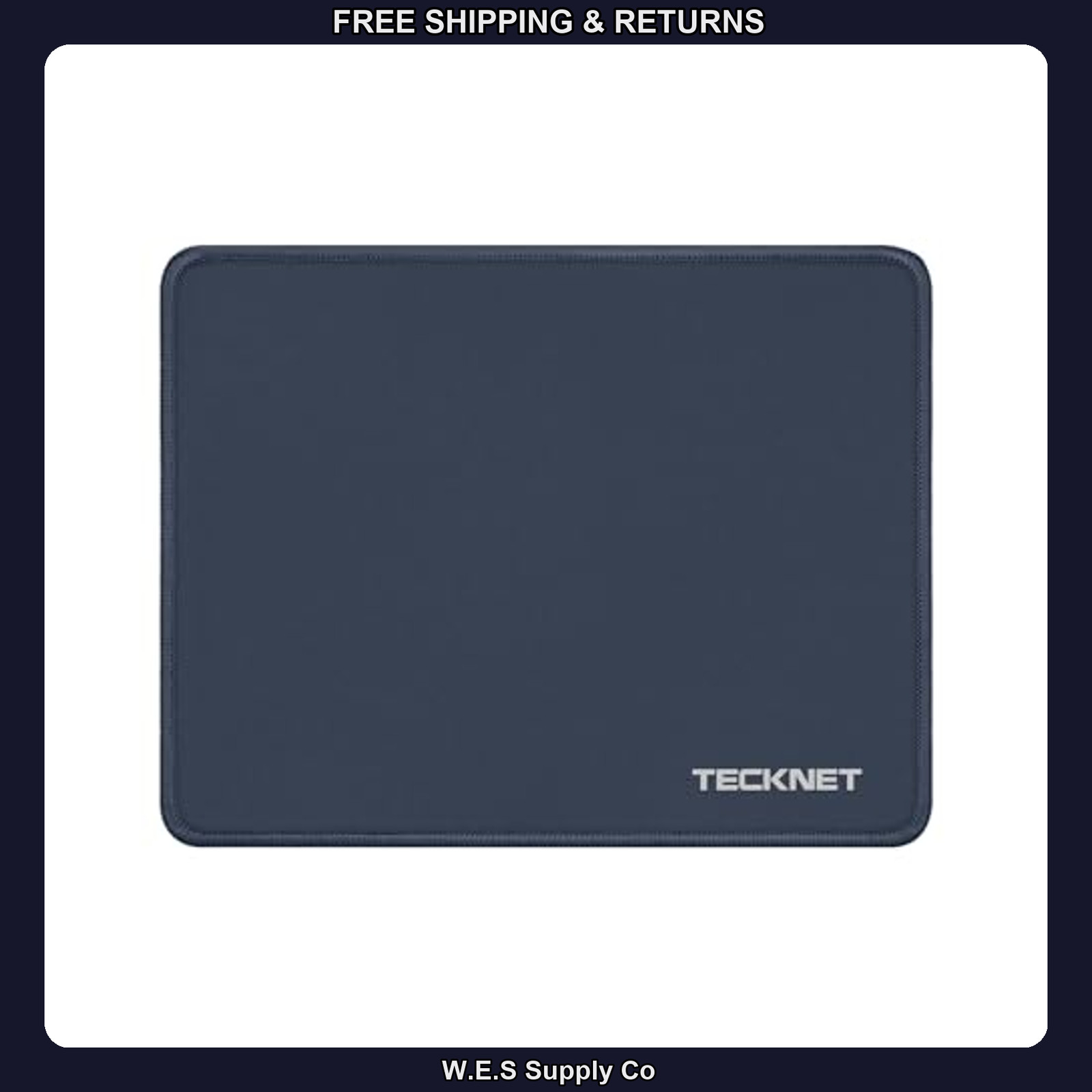 TeckNet Small Mouse Pad, Anti-Fray Stitched Edge, Waterproof Surface, 270x210mm