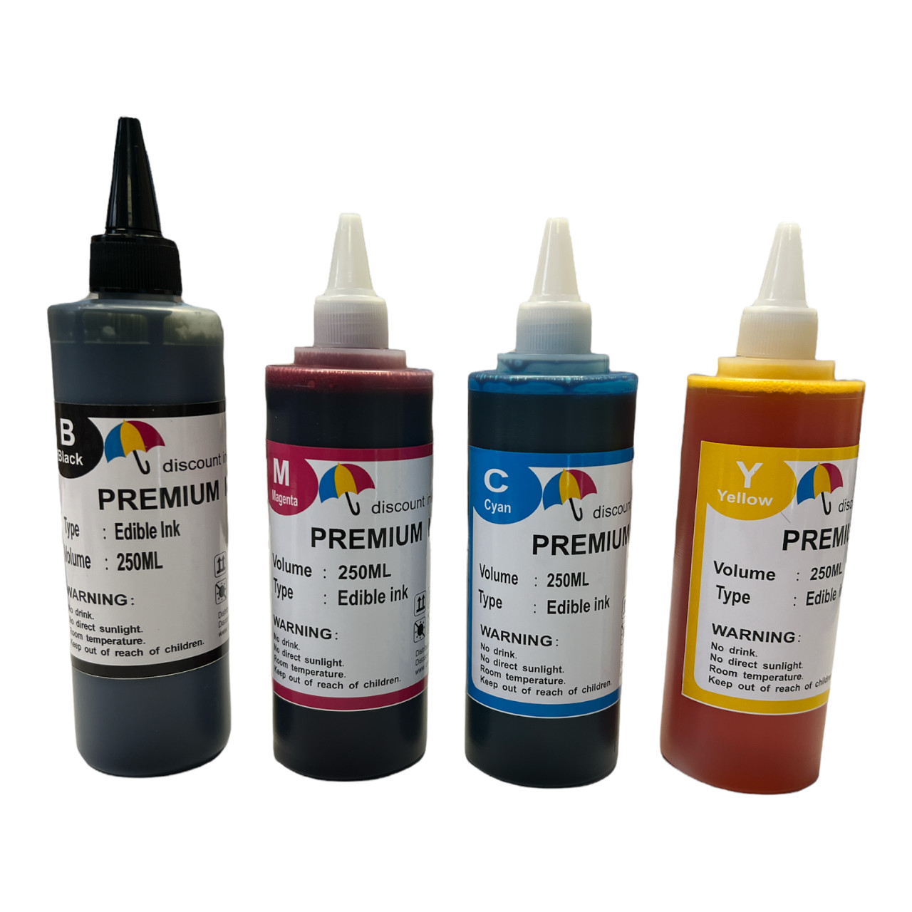 Edible Ink Refill Kit for Canon Epson Printers 4x250ml Ink Bottles