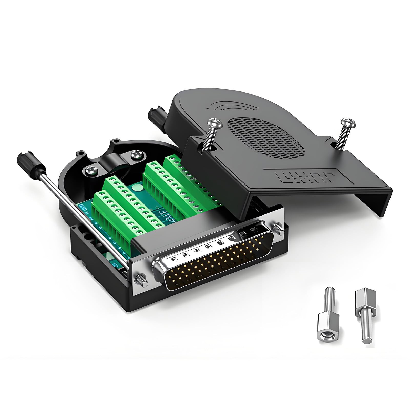 DB44 Solderless Connector, RS232 D-SUB Serial to 44-pin Port Terminal Adapter...