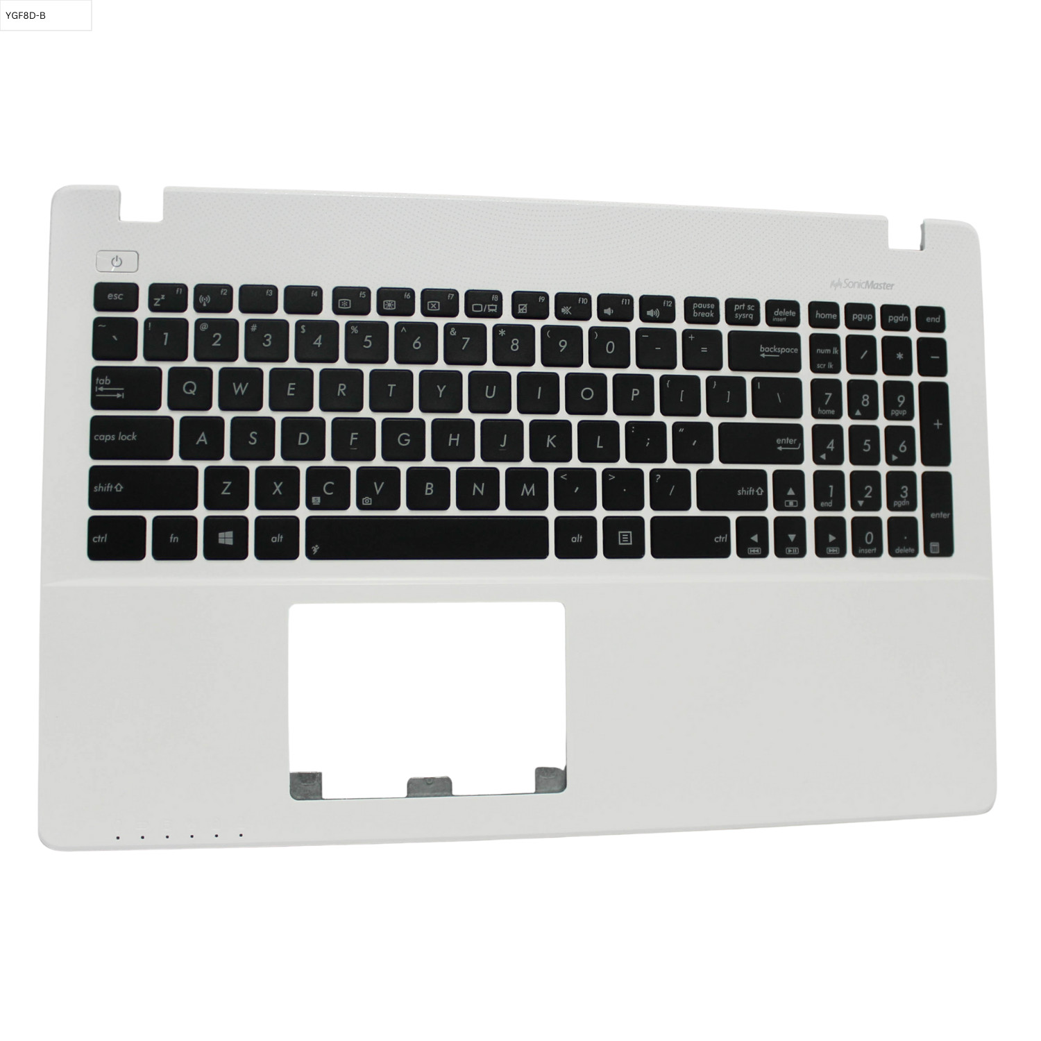 90NB00T3-R31US0 Asus Palmrest Keyboard Module White w/o Touchpad Grade A