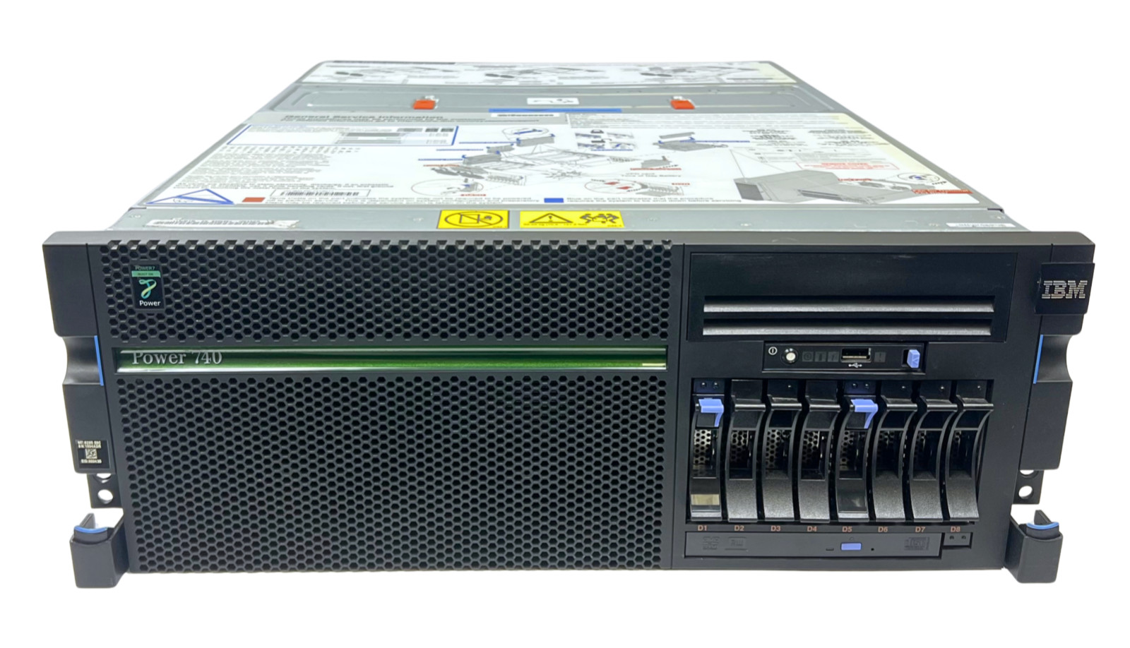 IBM Power 740 8205-E6C - 2x 8C 3.55GHz, 128GB, 2x 146GB HDD, 2x 1725W PSU READ