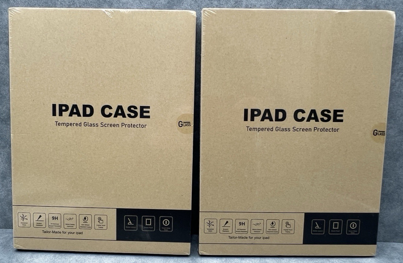 (2) SUPFINE 10.2" IPAD SMART COVERS BLACK X003RU2E9L NEW SEALED
