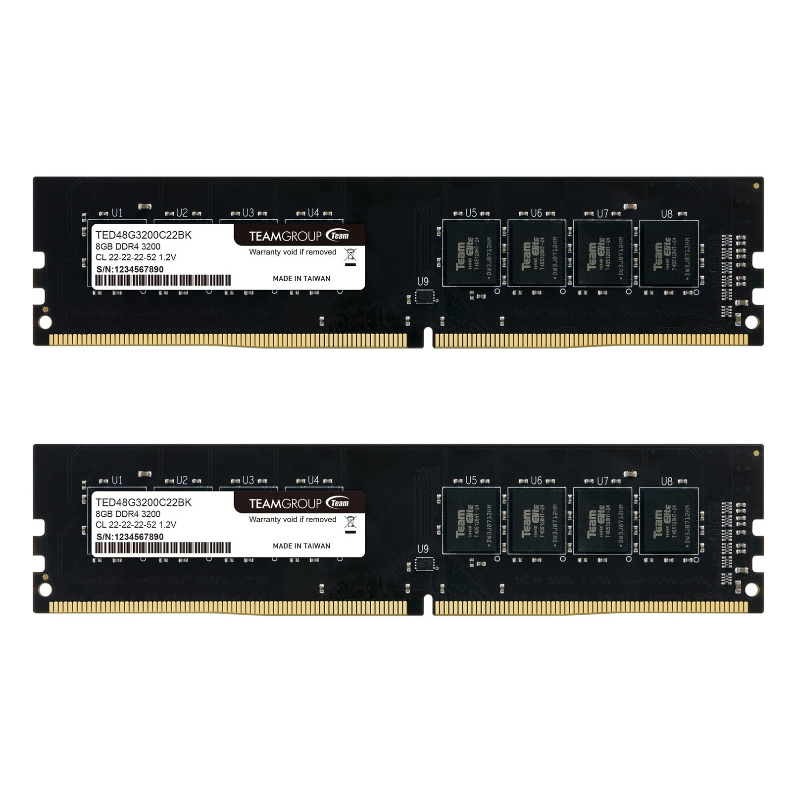 TEAMGROUP Elite DDR4 16GB Kit (2 x 8GB) 3200MHz (2x8GB),