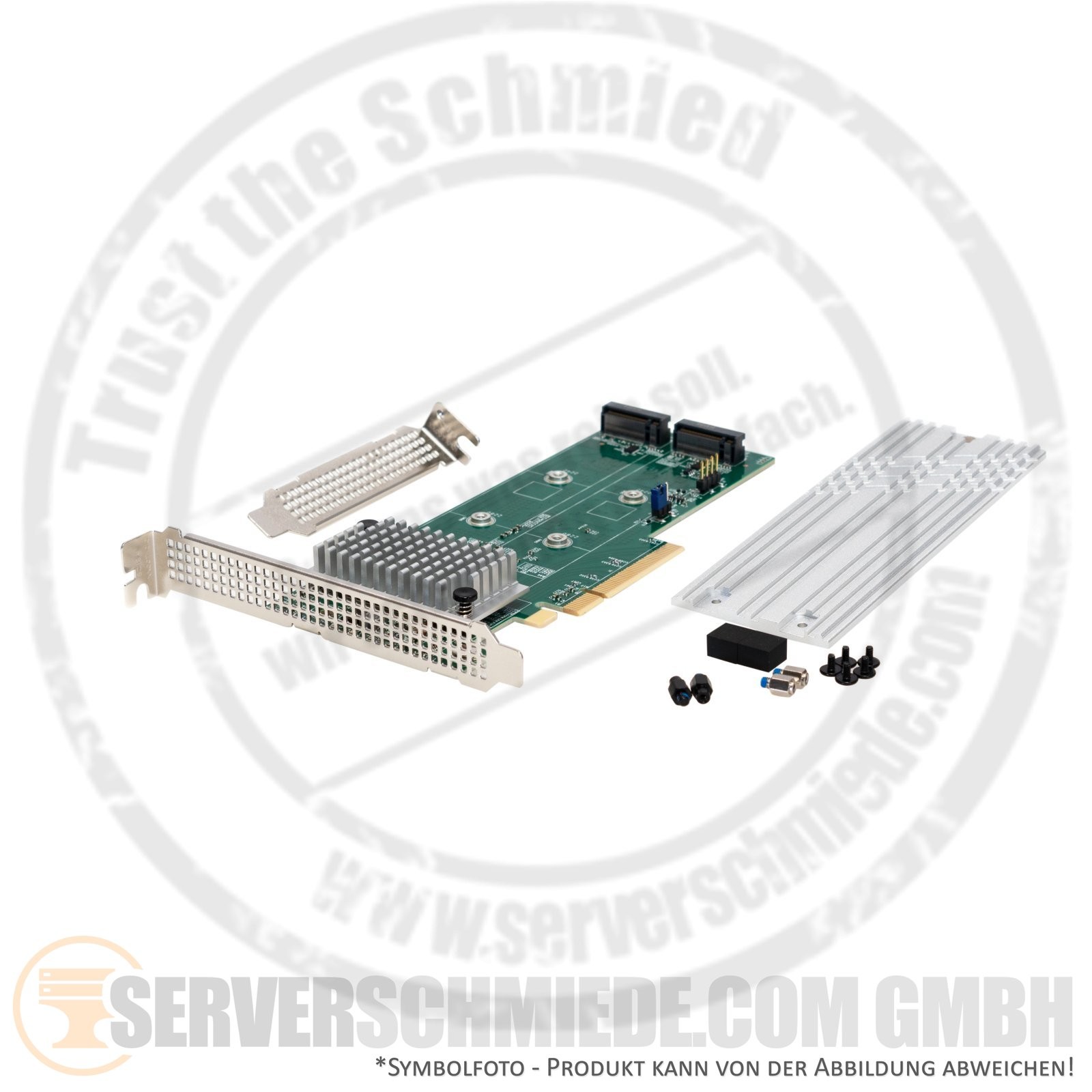 Supermicro 2x M.2 NVMe + SATA PCIe x8 Raid Storage Controller AOC-SLG4-2H8M2 +NE