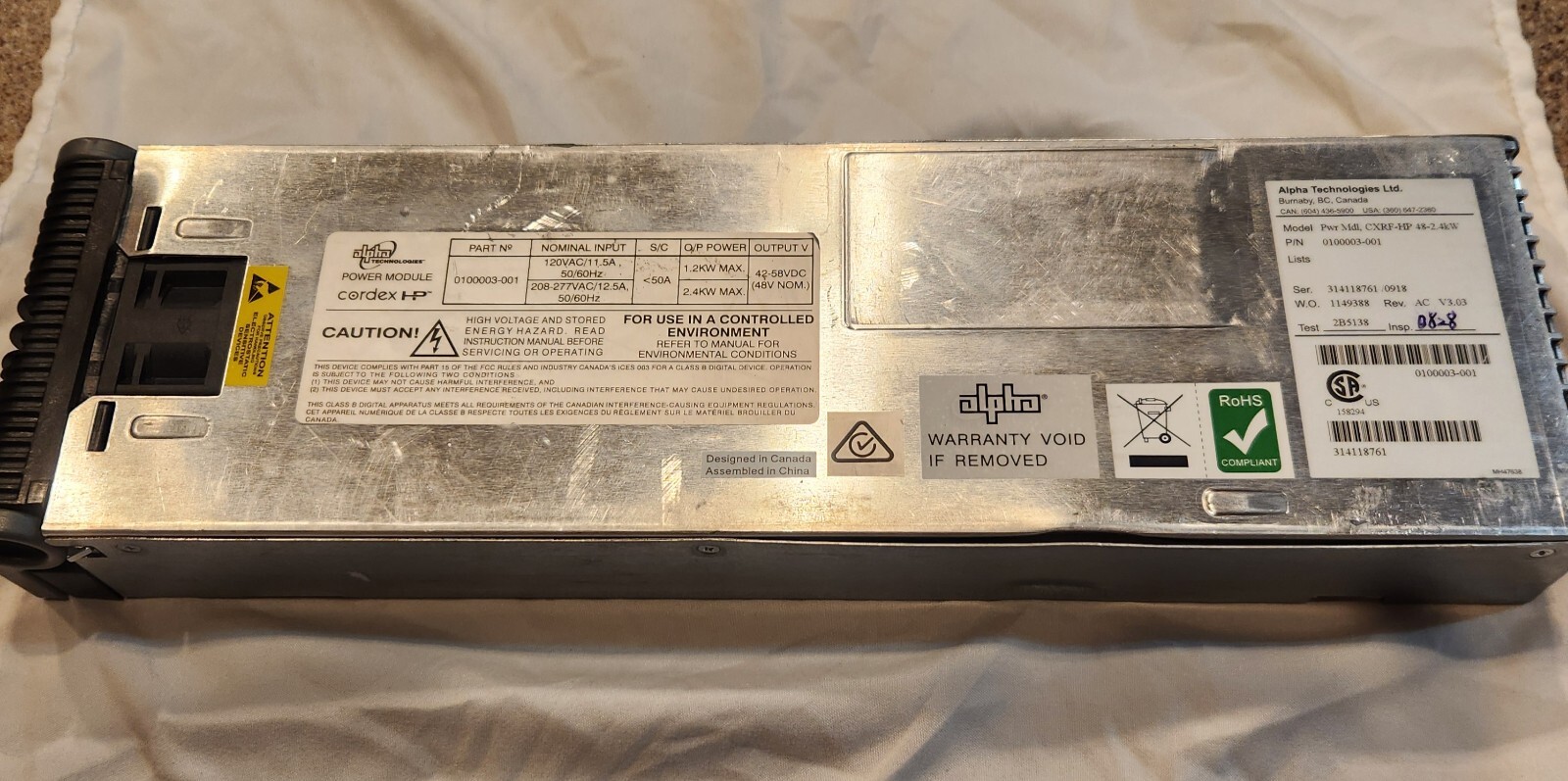 Cordex Power Module HP 1008 CXRF-HP 48-2.4kW  0100003-001