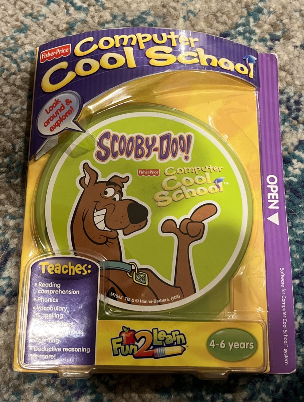 Fisher Price Computer Cool School SCOOBY DOO CD ROM 4 - 6 Years Reading Phonics