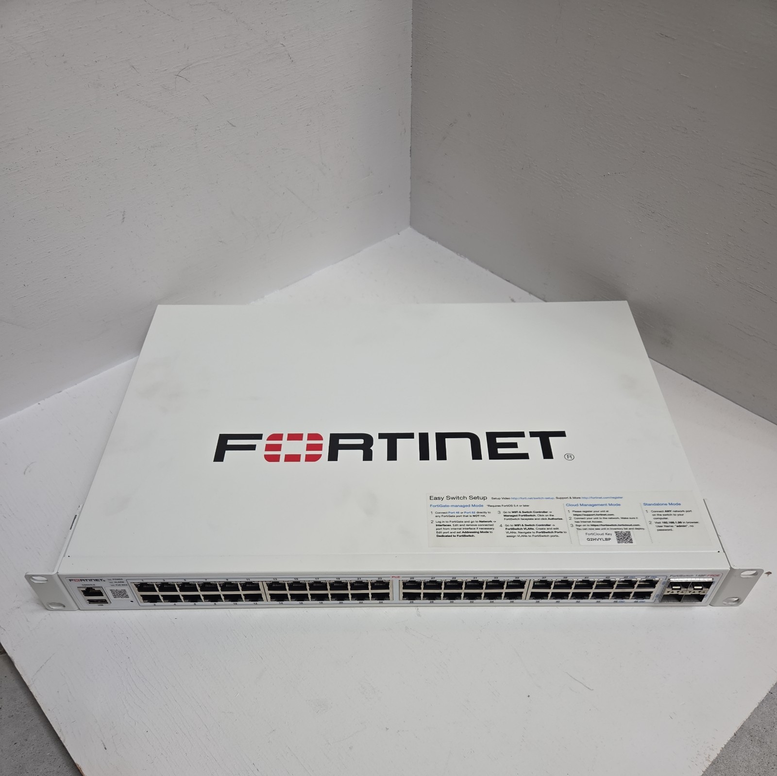 Fortinet FS-148F-FPOE FortiSwitch 148F PoE 48-Port Gigabit Switch