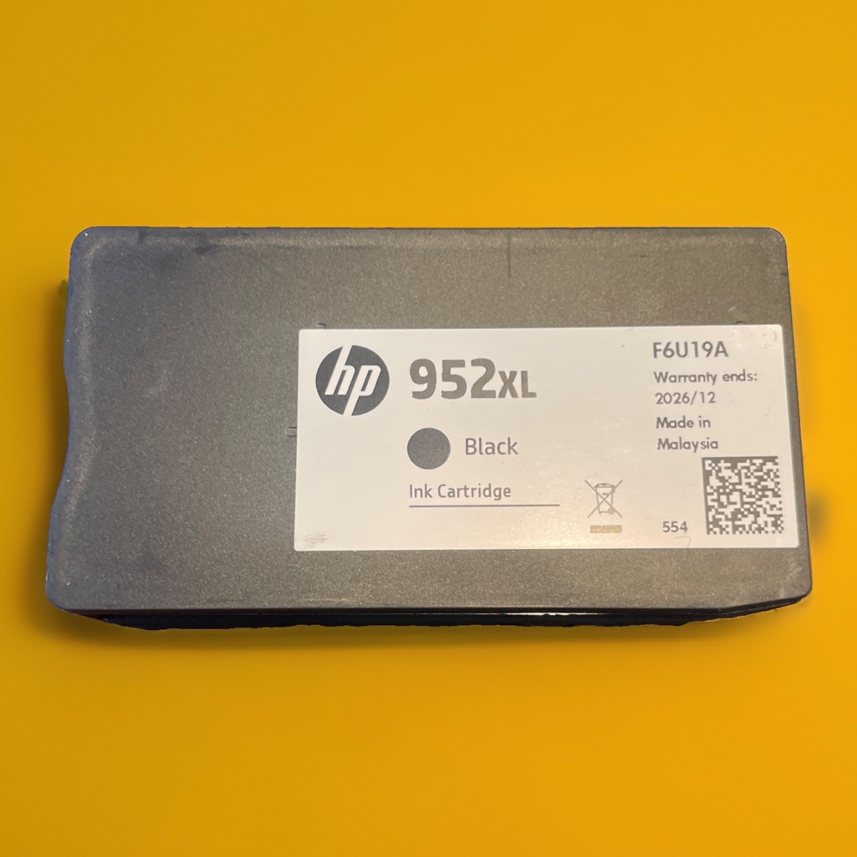 HP 952XL (F6U19AN) Black Ink Cartridge Exp 12/26