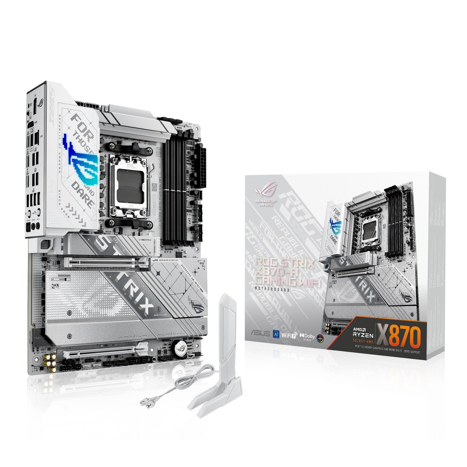 ASUS ROG Strix X870-A Gaming WiFi AMD AM5 X870 DDR5 Motherboard USB4 WiFi7