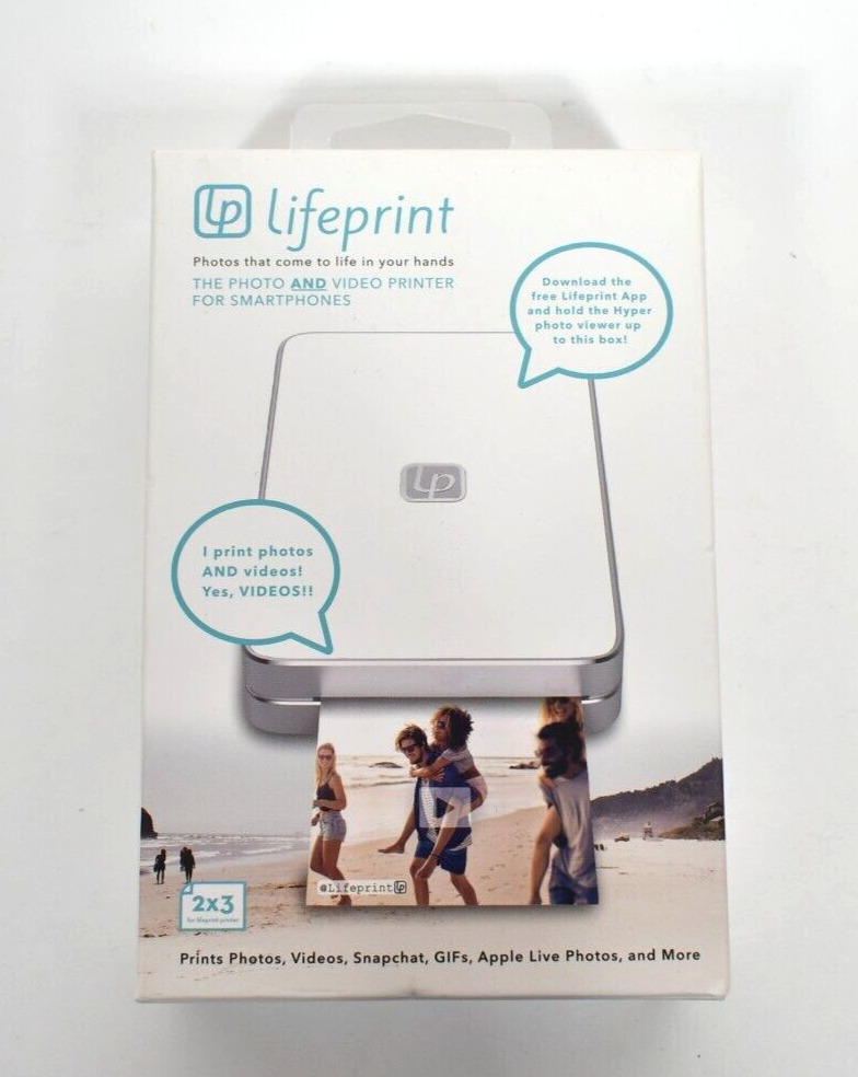 Lifeprint 2x3 Portable Photo/Video Printer for iPhone and Android - NEW IN BOX