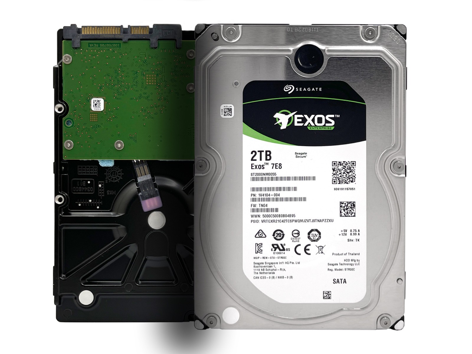 Seagate EXOS ST2000NM0055 2TB 128MB 7200RPM 3.5" SATA III Enterprise Hard Drive