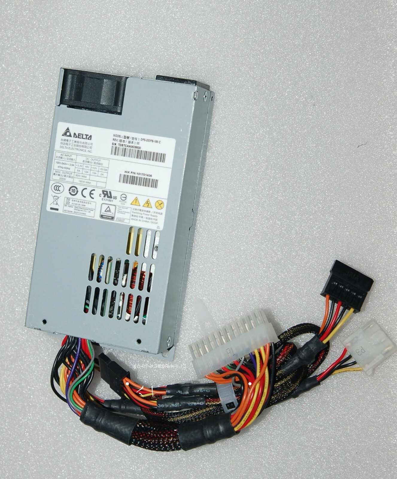 1pcs   Delta DPS-200PB-189C 1U power supply output power 200W