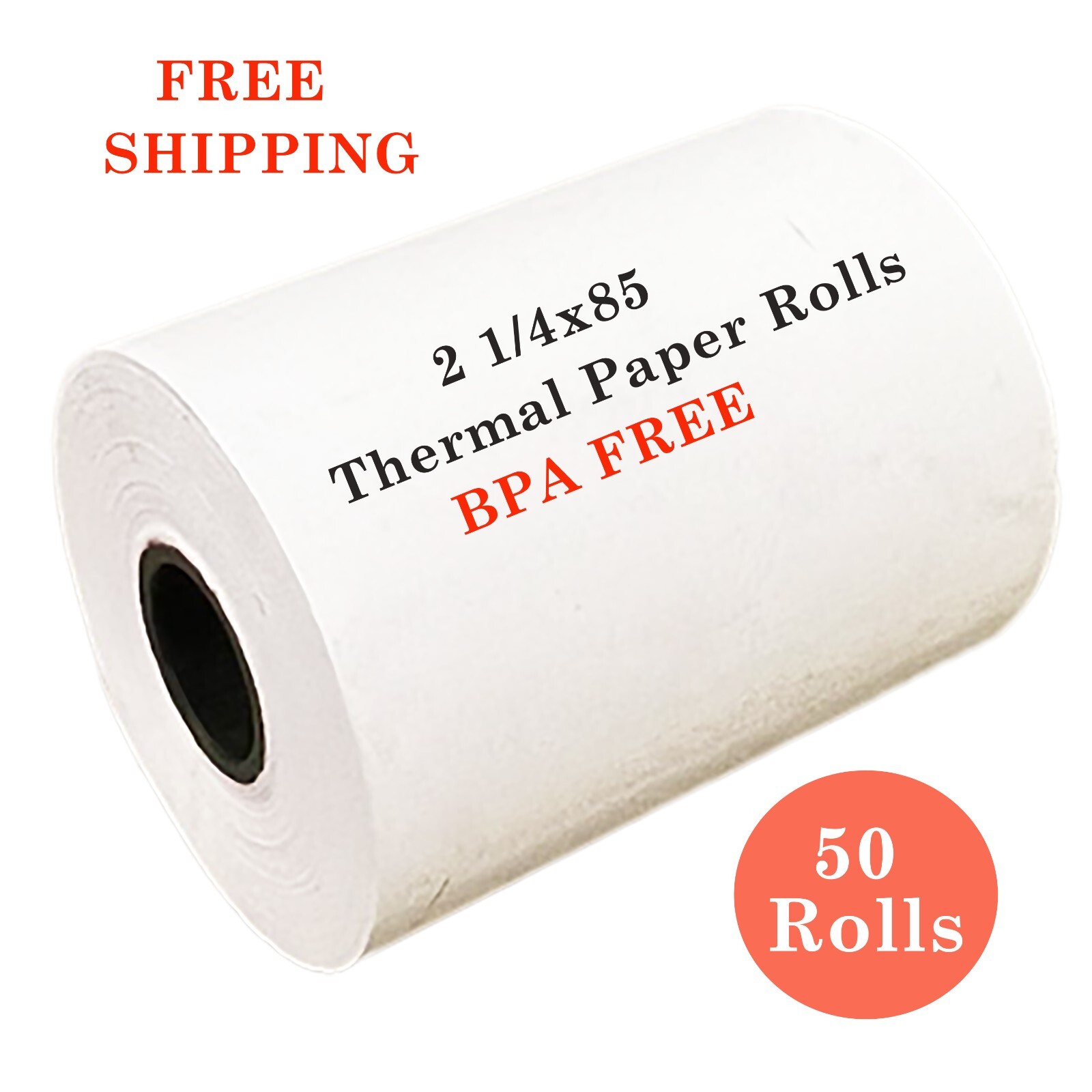 50 Rolls 2 1/4" x 85' First Data FD130 FD50 FD55 FD100Ti Thermal Paper Rolls
