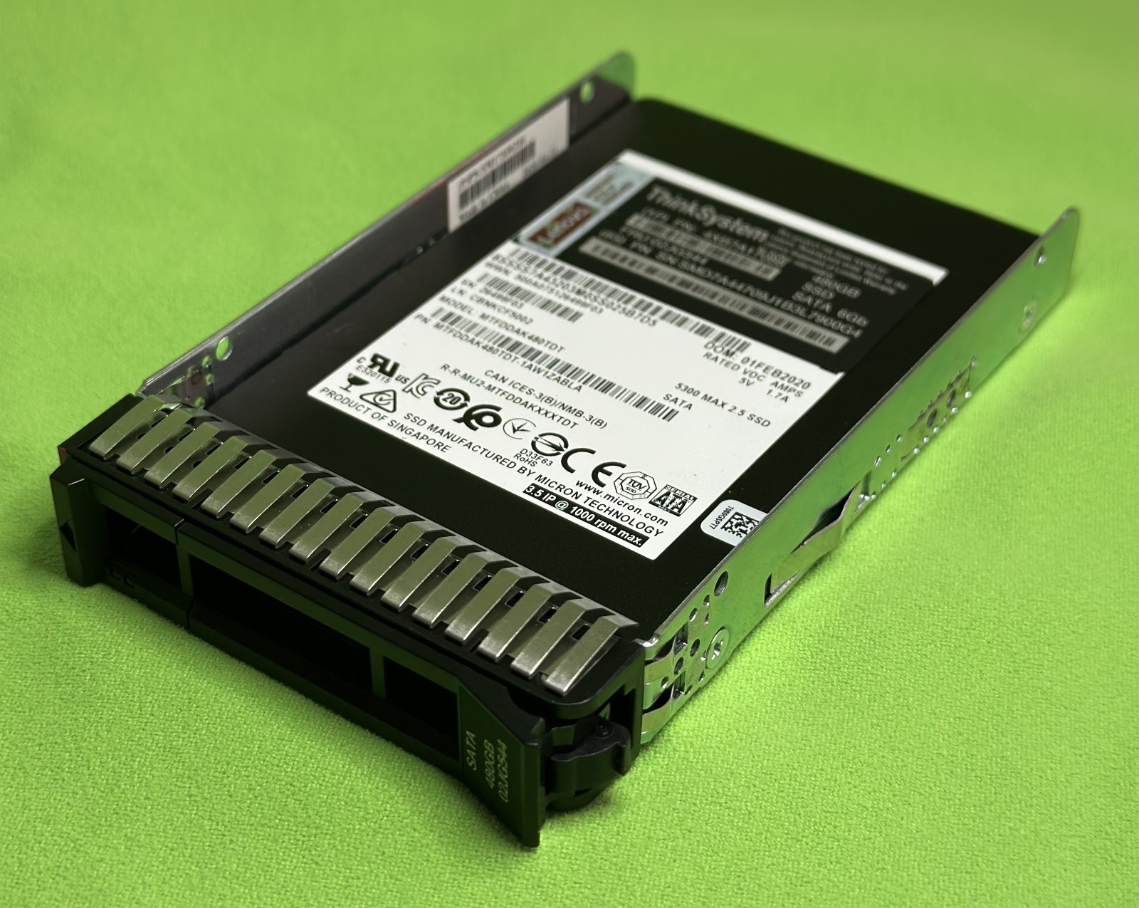 LENOVO THINKSYSTEM 480GB 2.5" SATA 6GB SSD MICRON MTFDDAK480TDT-1AW1ZABLA