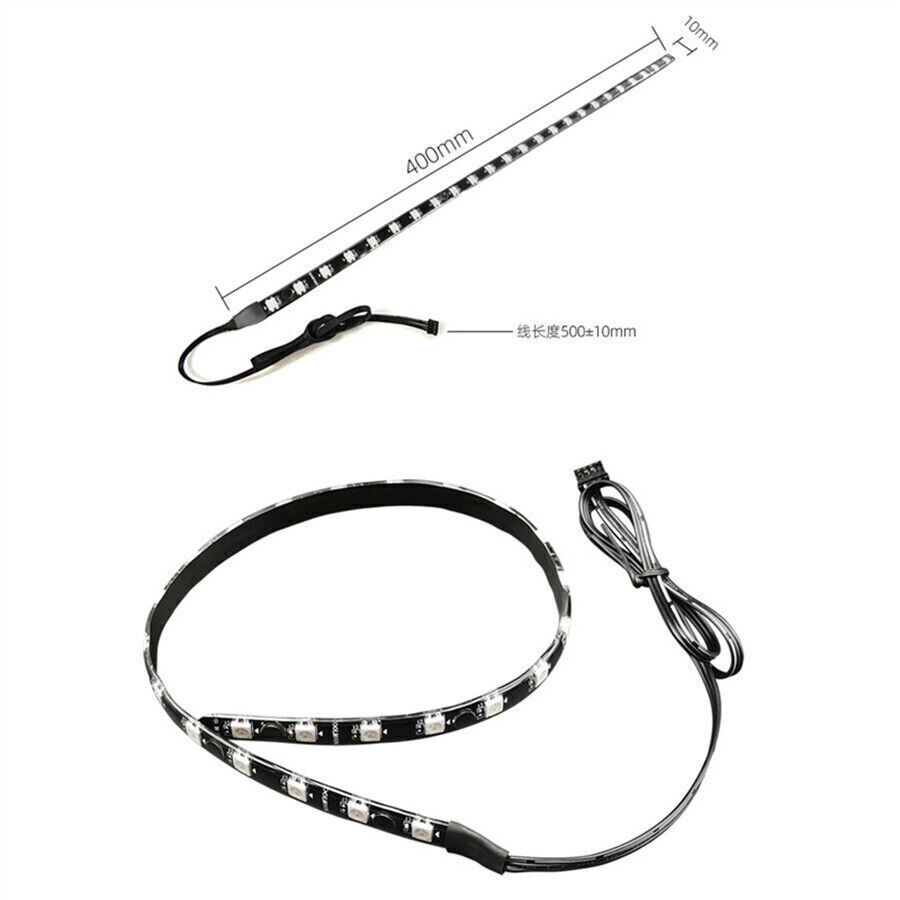 2PCS Magnetic RGB Lighting Strip & 5V 3Pin Remote Control synchronization Music