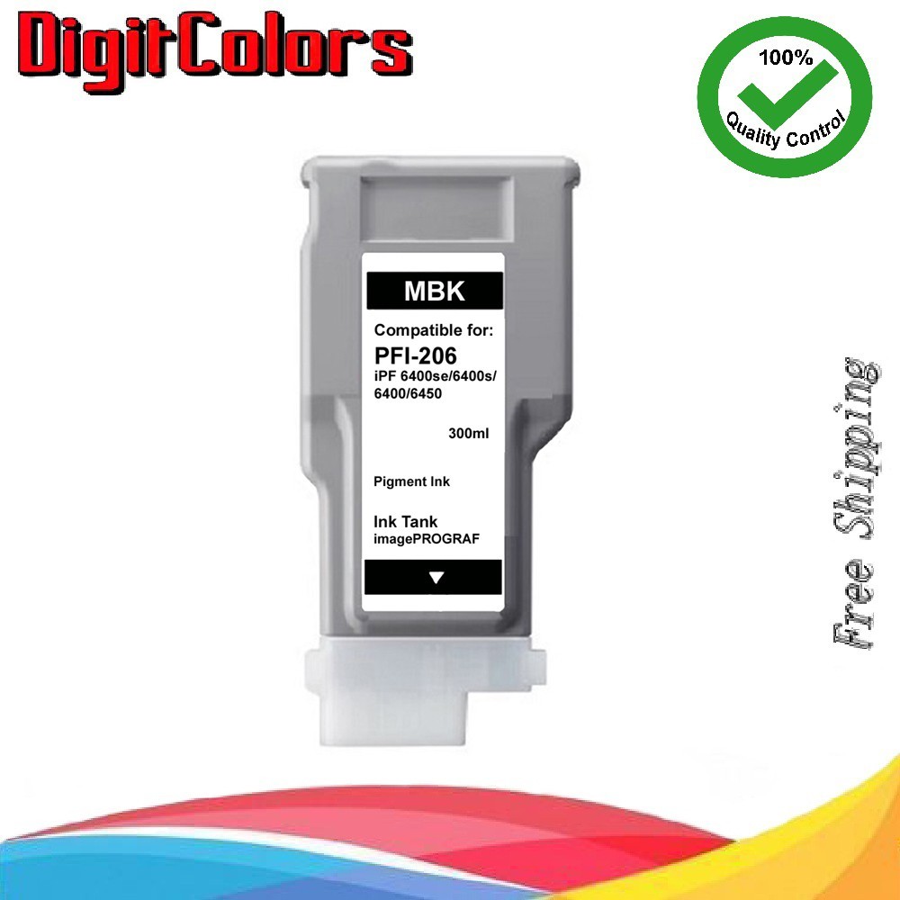 PFI-206 Matte Black Ink Cartridge for IPF 6400s 6400se 6400 6450 PFI206MBK