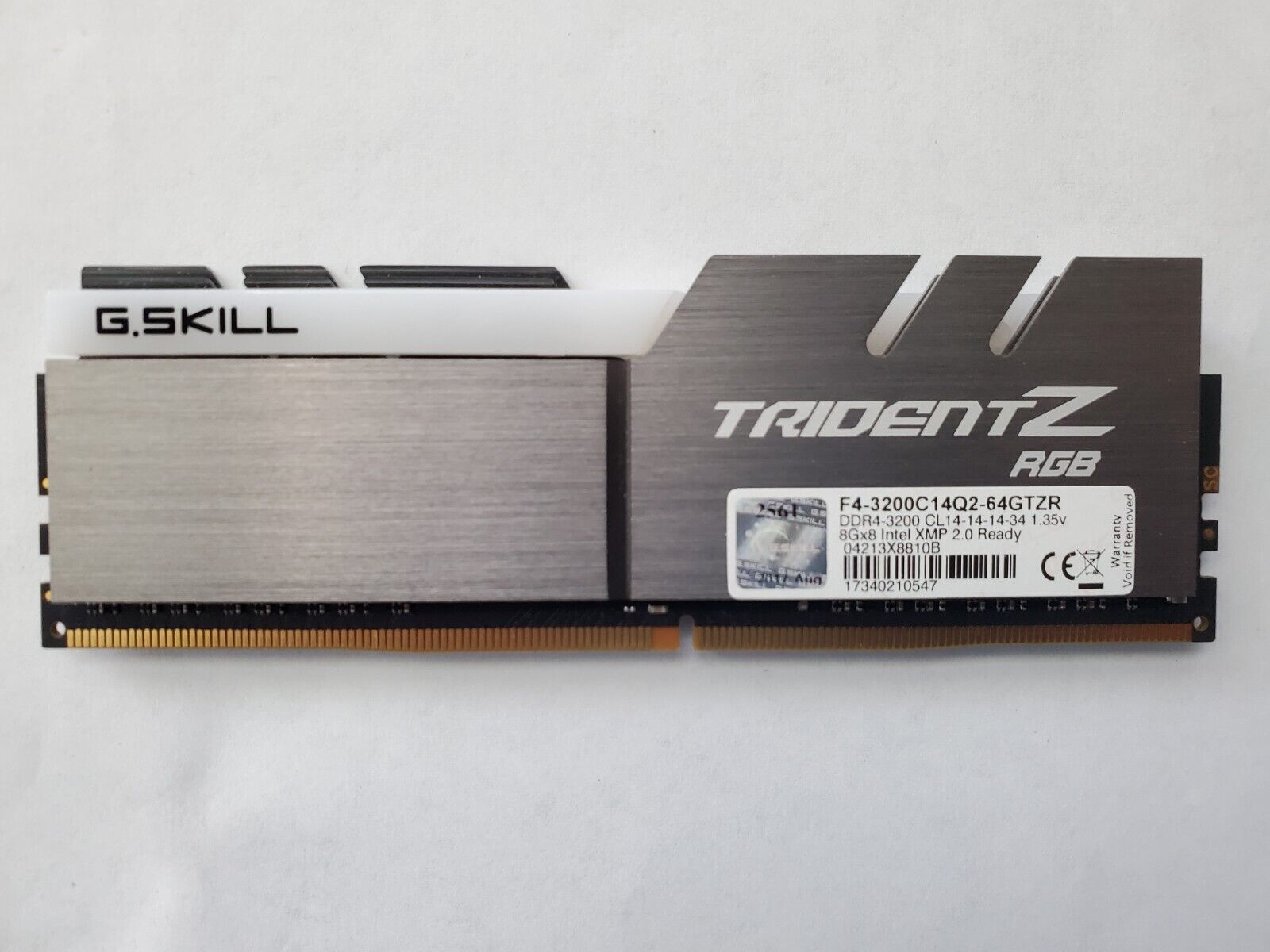 ✔✔ G.SKILL TridentZ RGB 8GB (1x8GB) 3200 MHz (14-14-14-34) DDR4 *B-Die* 25600