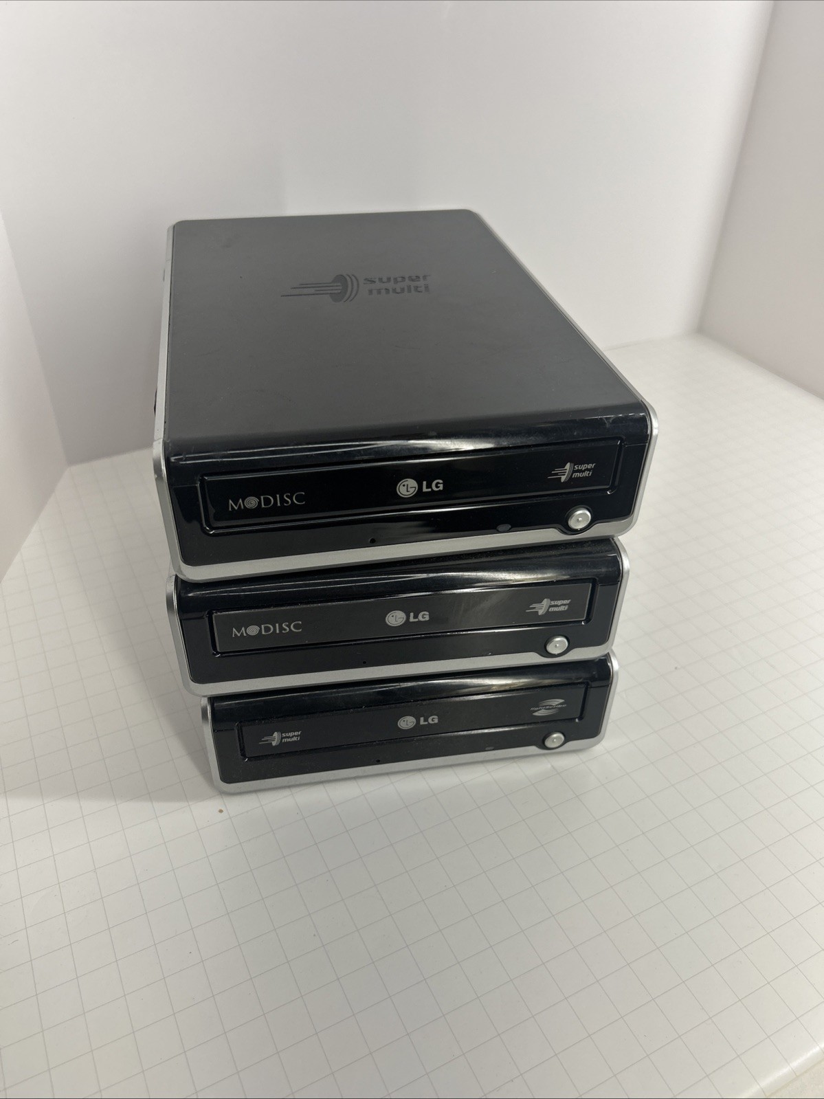 3 LG GE24NU30 External DVD Writer Super Multi 24x USB –Untested No Power Supply