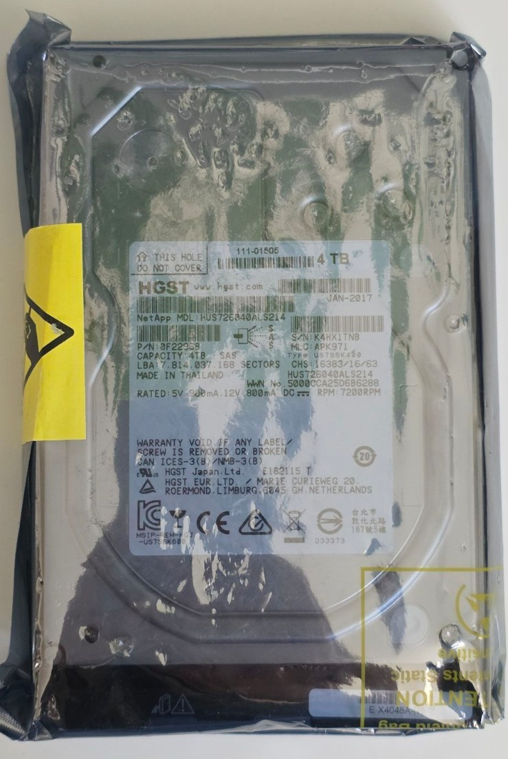 New HGST HUS726040AL5214 4TB SAS HDD 3.5-in Hard Drive 7200RPM