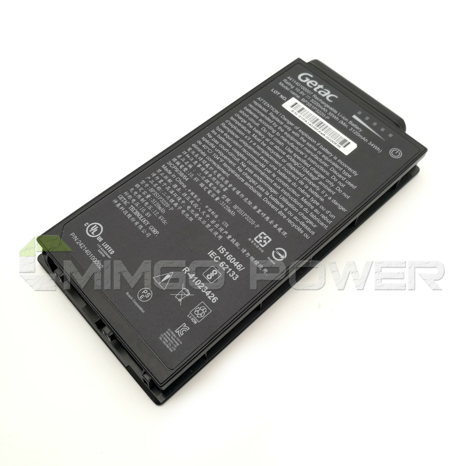 New Genuine BP3S1P3220-P 441140100007 Battery for Getac A140 Tablet 10.8V 35Wh