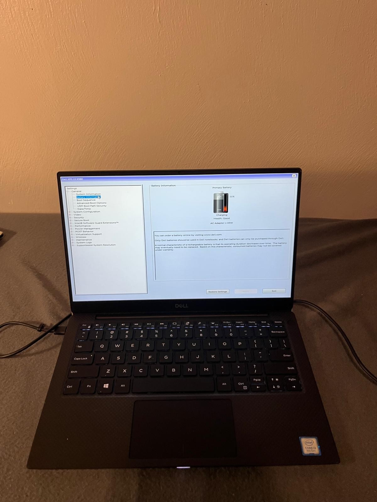 Dell XPS 13 9380 13.3" FHD Intel Core i3-8145U 4GB RAM No SSD/No OS Laptop #629