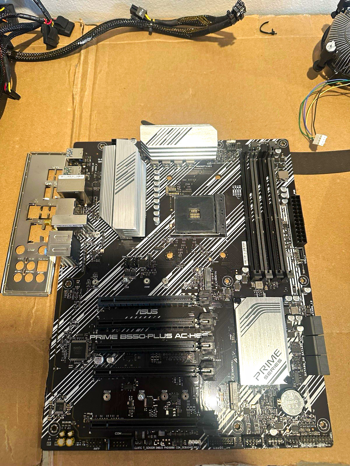 ASUS PRIME B550-PLUS AC-HES AM4 Motherboard - Burnt/Damaged - FOR PARTS/REPAIR