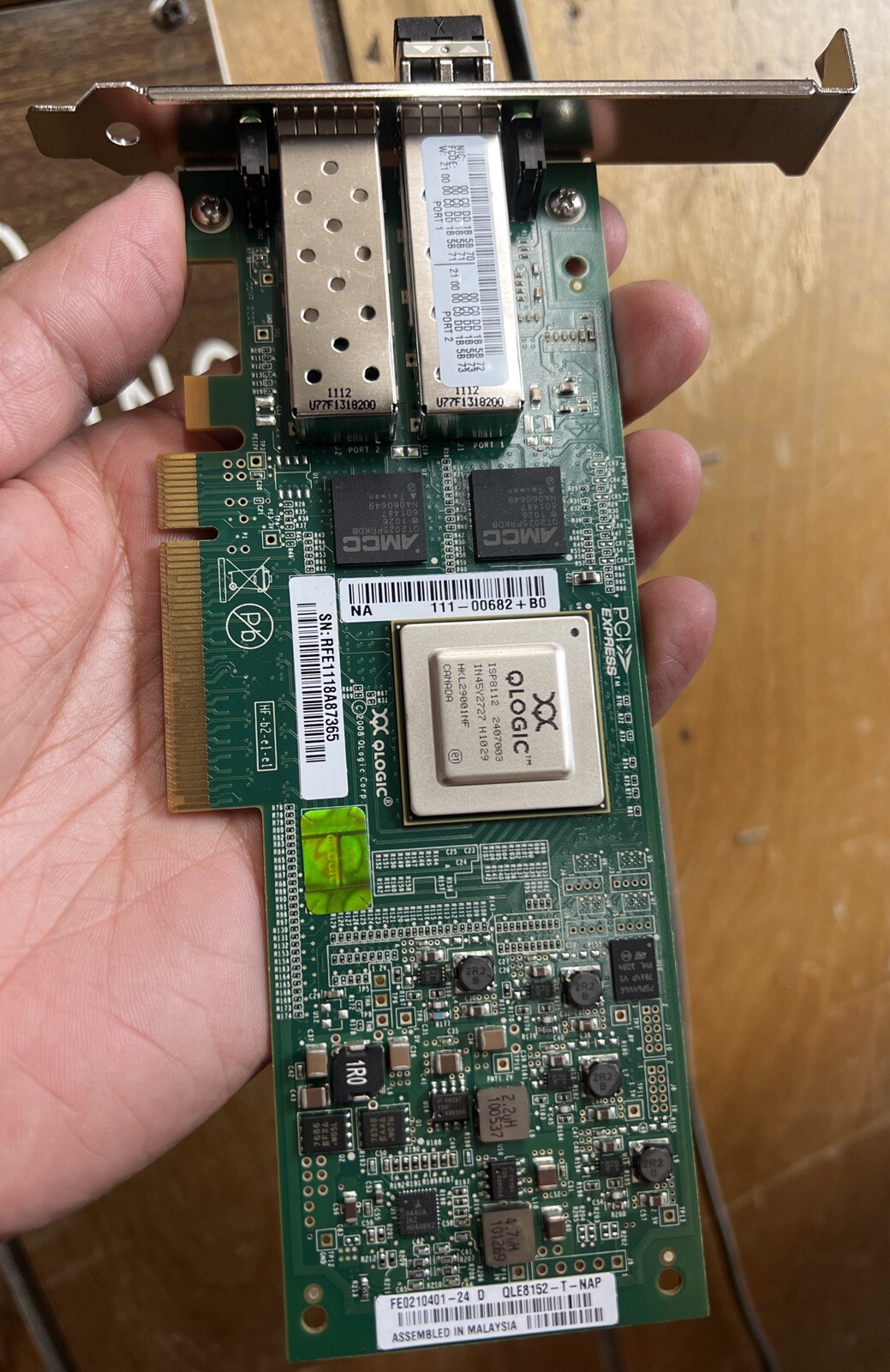 QLogic Dual Port 10GB QLE8152 High Profile Network Adapter Dell W773M