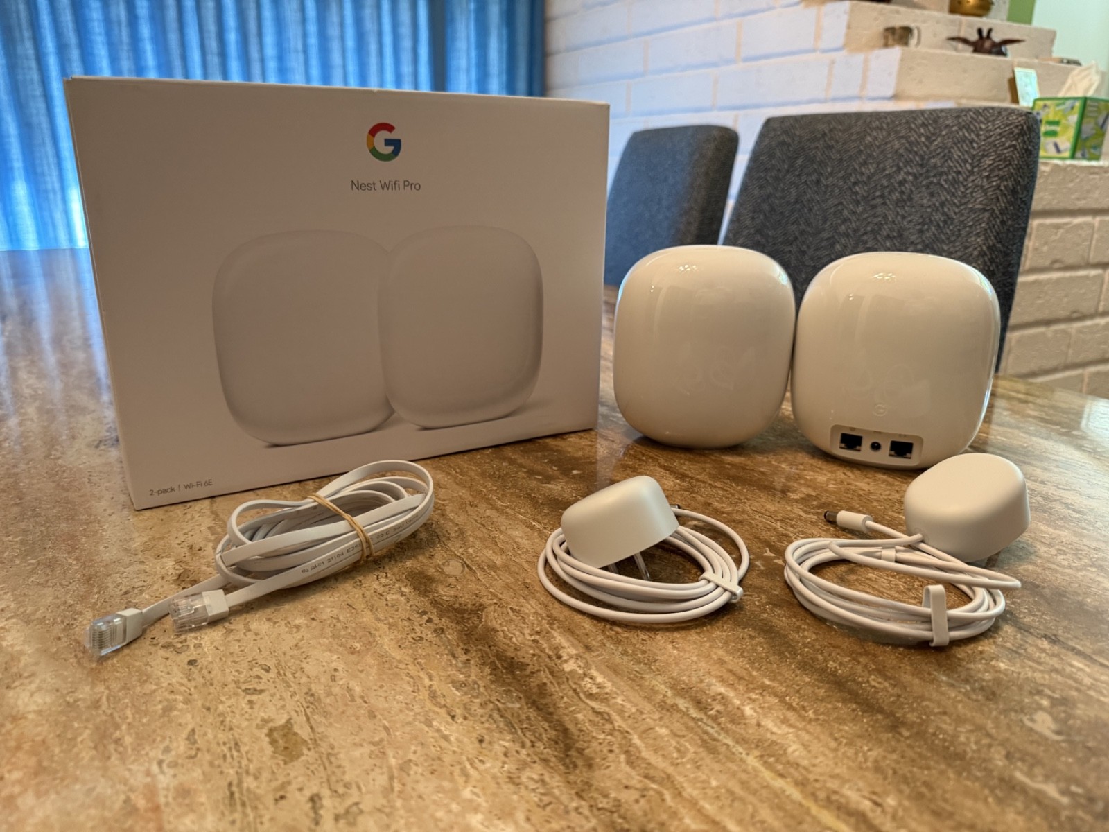 Google Nest Wifi Pro AXE5400 5.4Gbps Wireless Router - White, 2 Pack...
