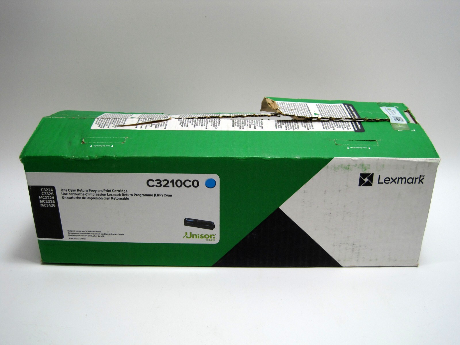Lexmark Unison Original Toner Cartridge - Cyan C3210C0 New Open Box 