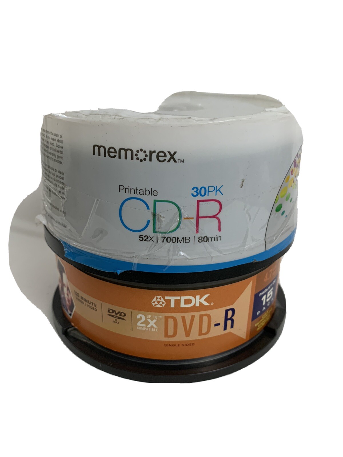 TDK & MEMOREX -2 Pack - DVD-R & CD-R 