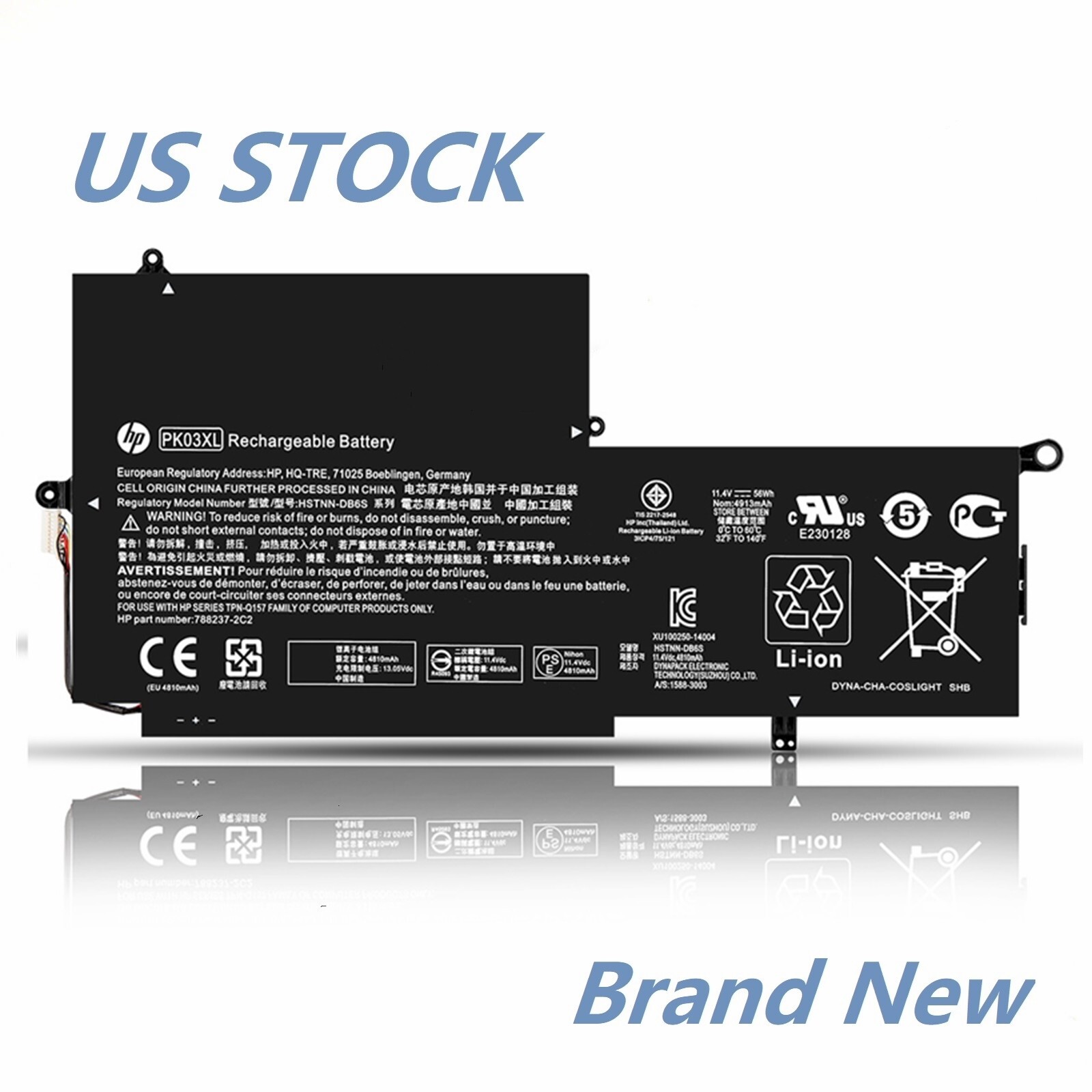 Genuine OEM PK03XL Battery For HP 789116-005 4810A SPECTRE 13-4000 13-4003DX NEW