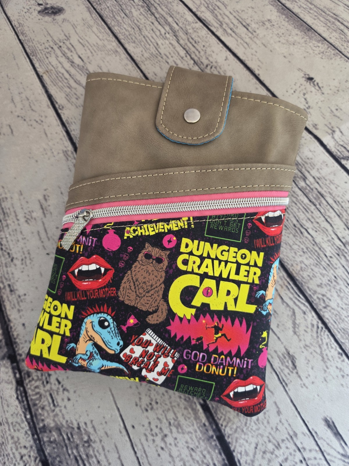 Dungeon Crawler Carl Book Sleeve Kindle Sleeve Faux Leather And Canvas 8.25 X 7