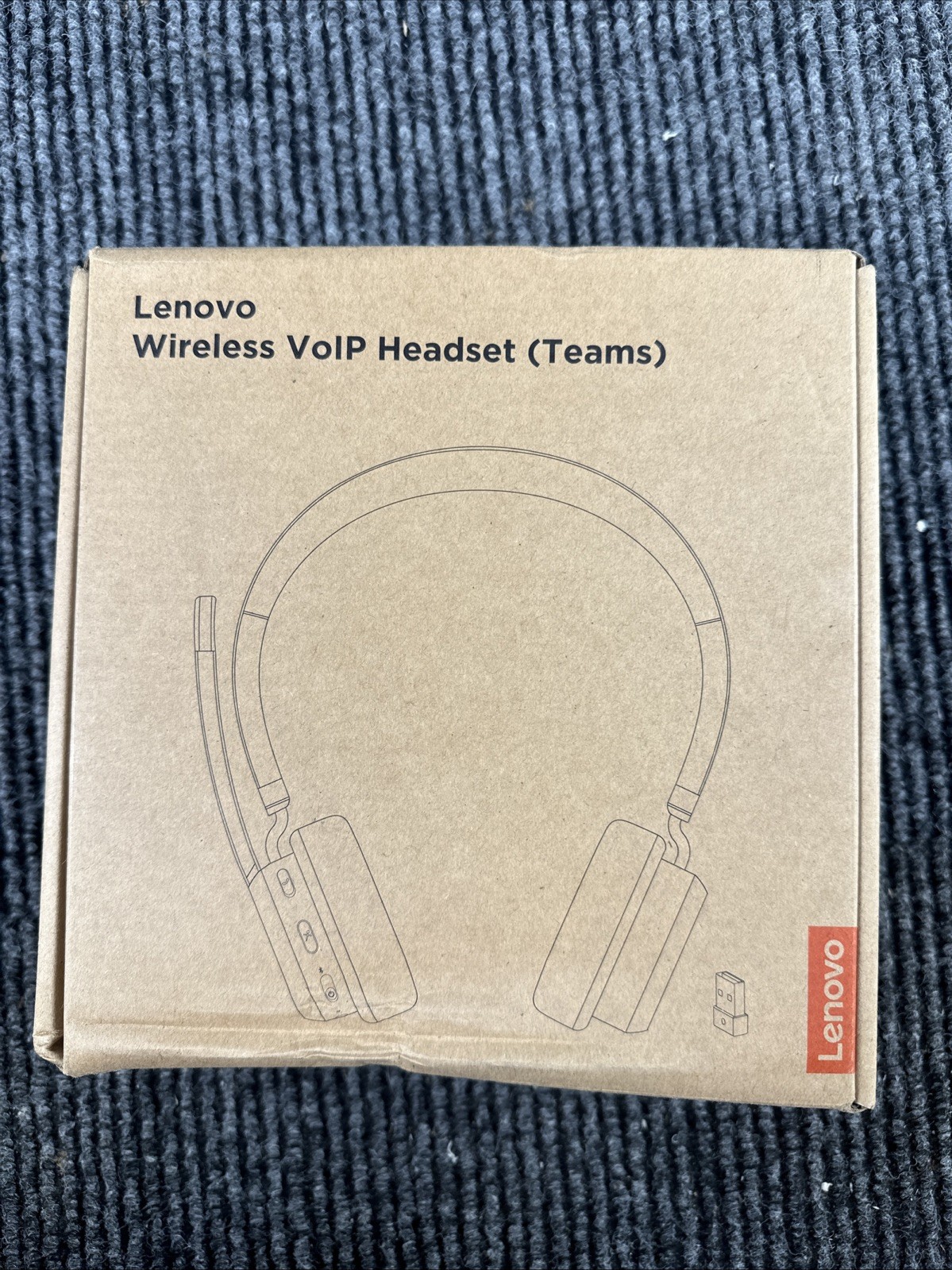 Lenovo Wireless VoIP Headset Teams Certified – Noise-Cancel Mic, USB-A