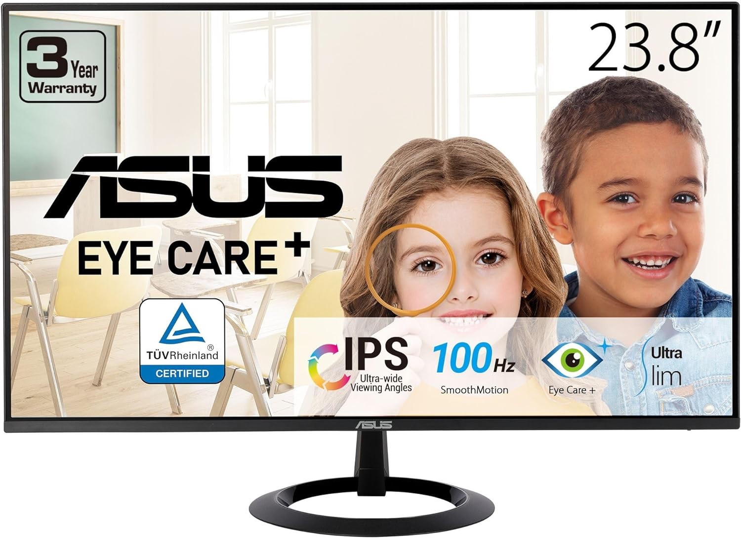 ASUS 24” (23.8-inch viewable) Eye Care Monitor (VZ24EHF) - IPS, Full HD