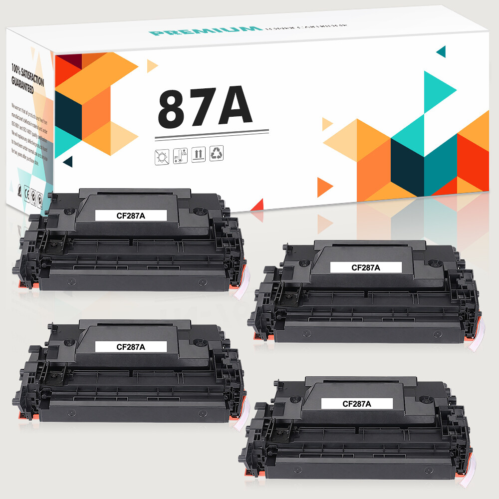 4PK CF287A 87A High Yield Toner Cartridge For HP LaserJet Pro M501 M501n M501dn