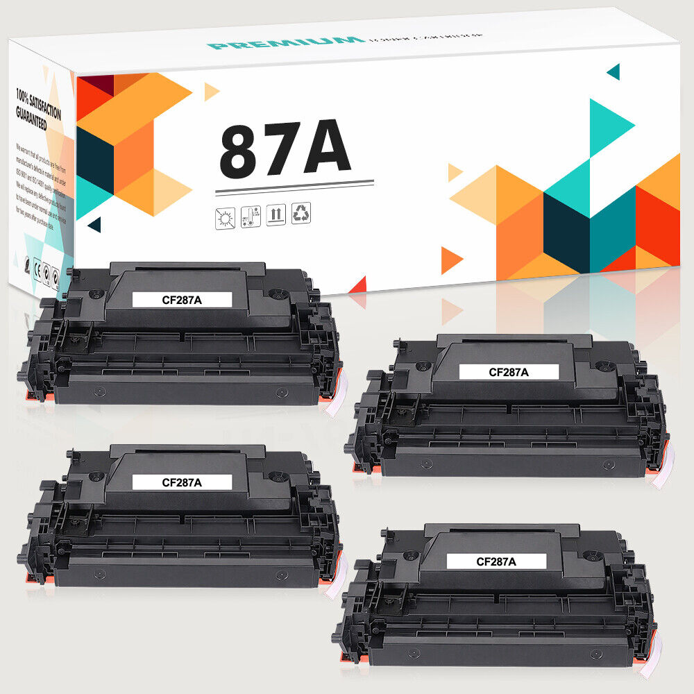 4PK CF287A 87A Toner Cartridge Fits for HP LaserJet Pro M501dn M506dn M527dn