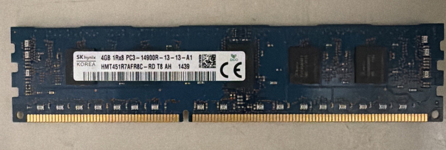 SK Hynix 4GB 1Rx8 PC3-14900R-13-13-A1 ECC REG Server Memory HMT451R7AFR8C-RD