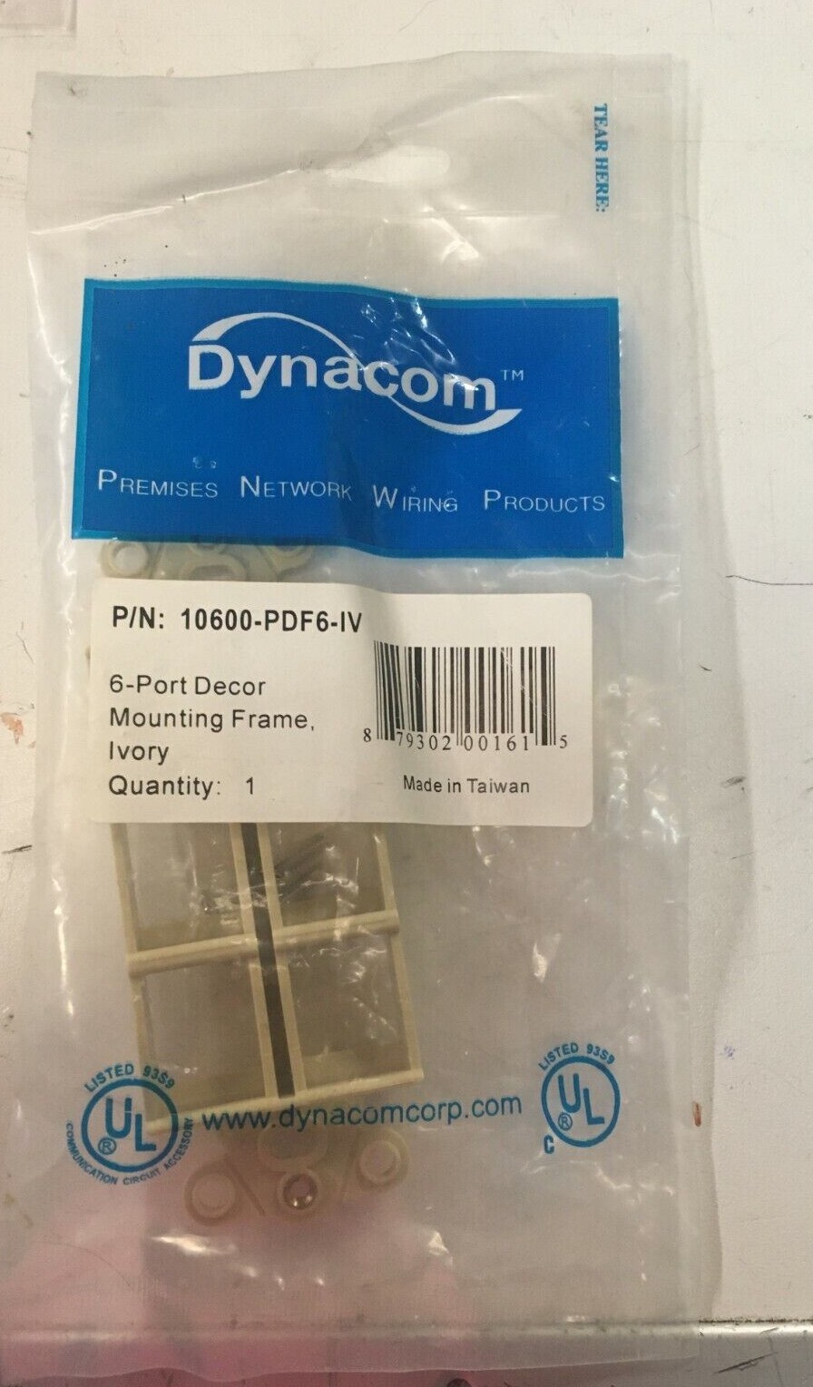  Dynacom 6 Port Decor Mounting Frame 10600-PDF6-IV  Ivory (Lot of 5) 