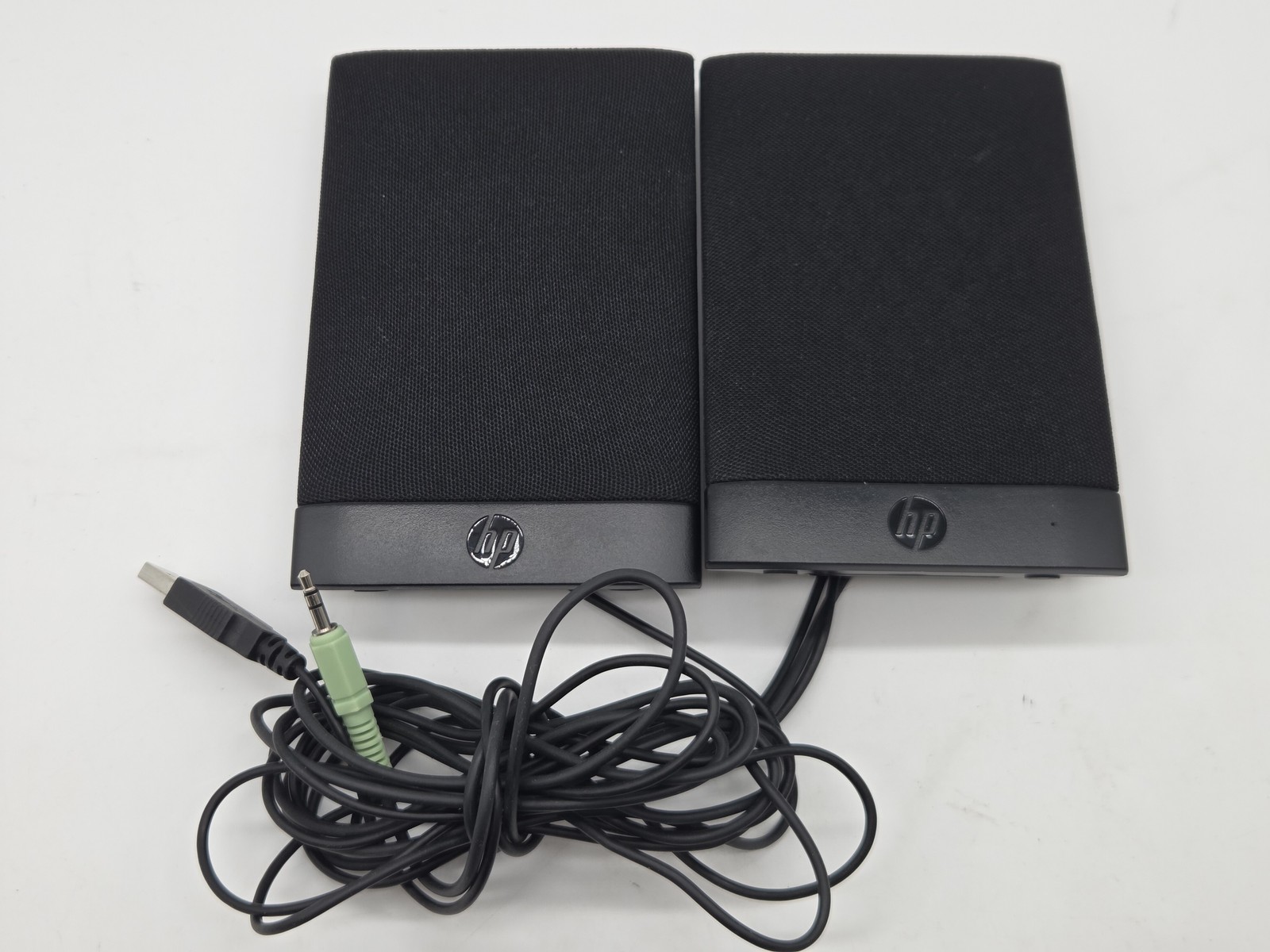 HP Thin USB Powered Flat Desktop PC Computer Stereo Speakers - Model H-204