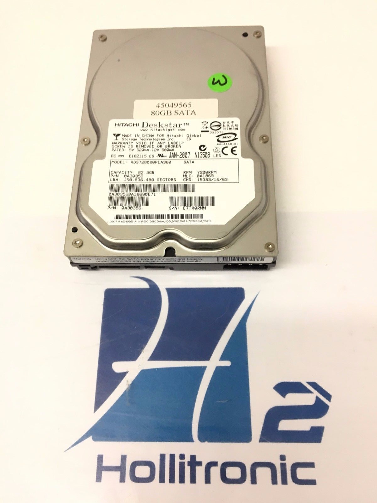 Hitachi HDS728080PLA380 (0A30356) 82.3GB 3.5" SATA 7200RPM HDD *USED*