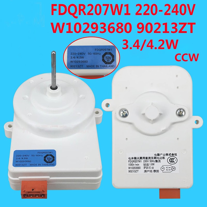 1PC FDQR207W1 W10293680 220-240V Suitable for Whirlpool Refrigerator Fan Motor