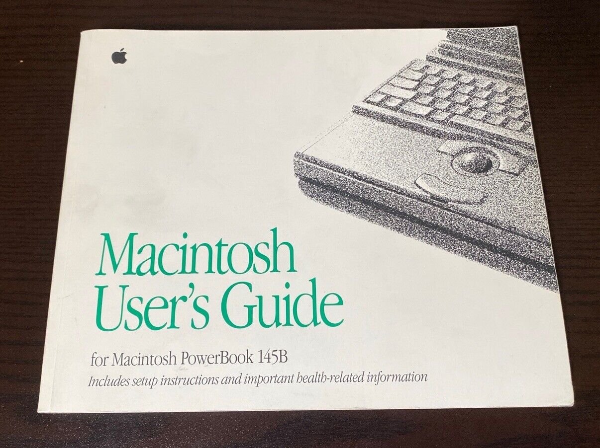 Vintage Macintosh User\'s Guide PowerBook 145B Laptop Computer Apple 030-3986-A