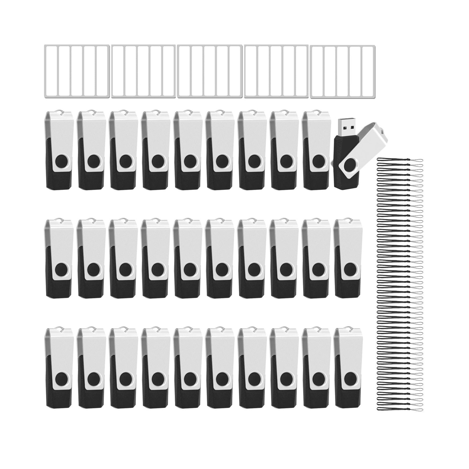 EASTBULL 50 Pack of Flash Drives Bulk 16GB, USB 2.0 Flash Drives Pack 16GB US...