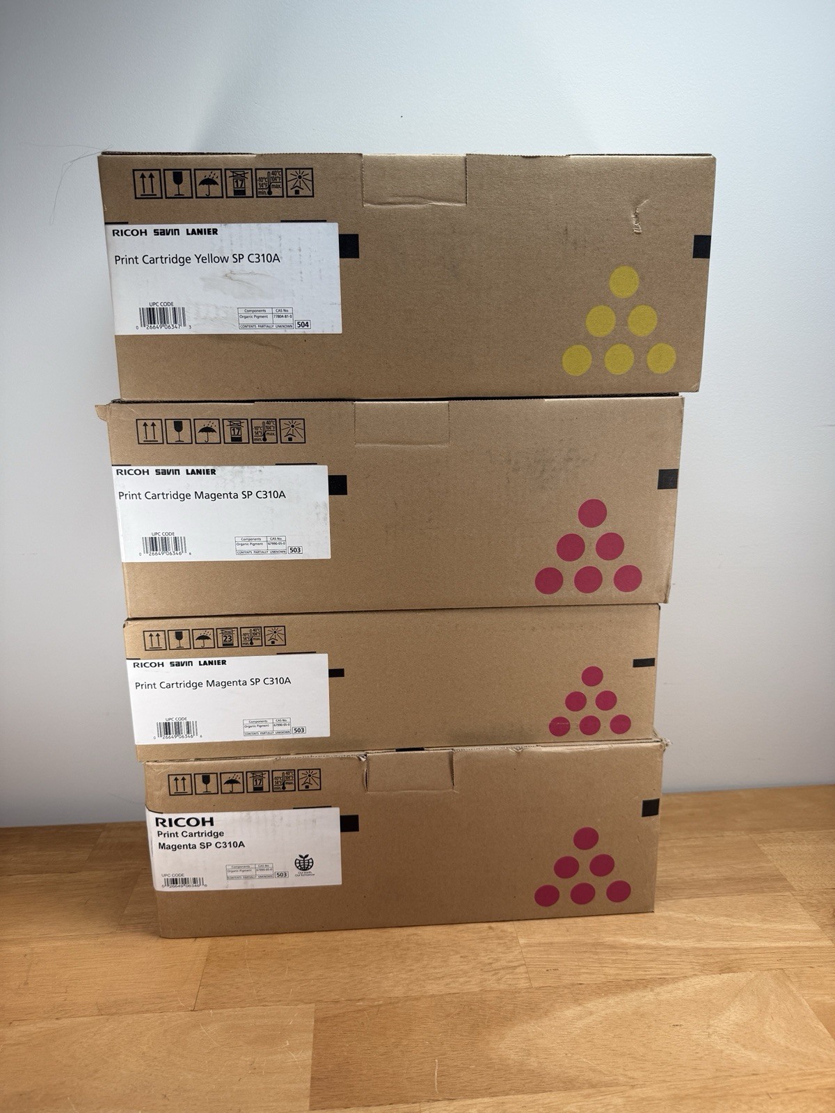 Ricoh Toner Cartridge SP C310A 406346, 406347 Lot Of 4