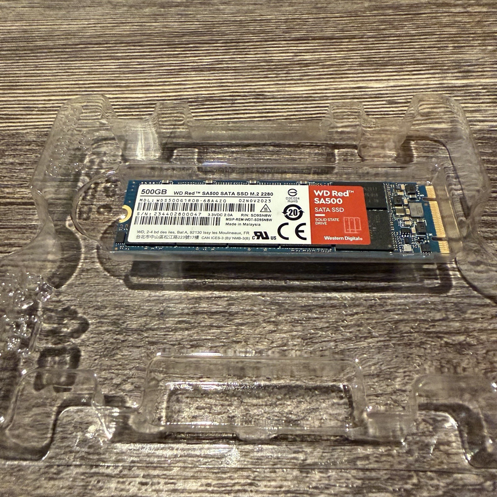 Western Digital WD Red SA500 500GB M.2 2280 SATA III NAS SSD WDS500G1R0B 560MB/s