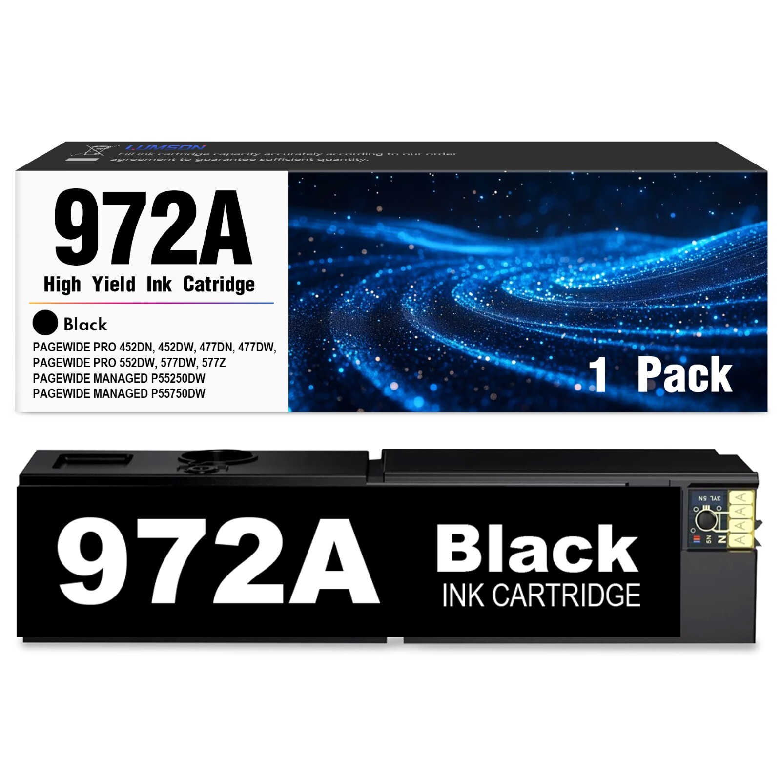 972A Ink Cartridge (4-Pack, Black/Cyan/Magenta/Yellow) for HP PageWide Pro 577dw
