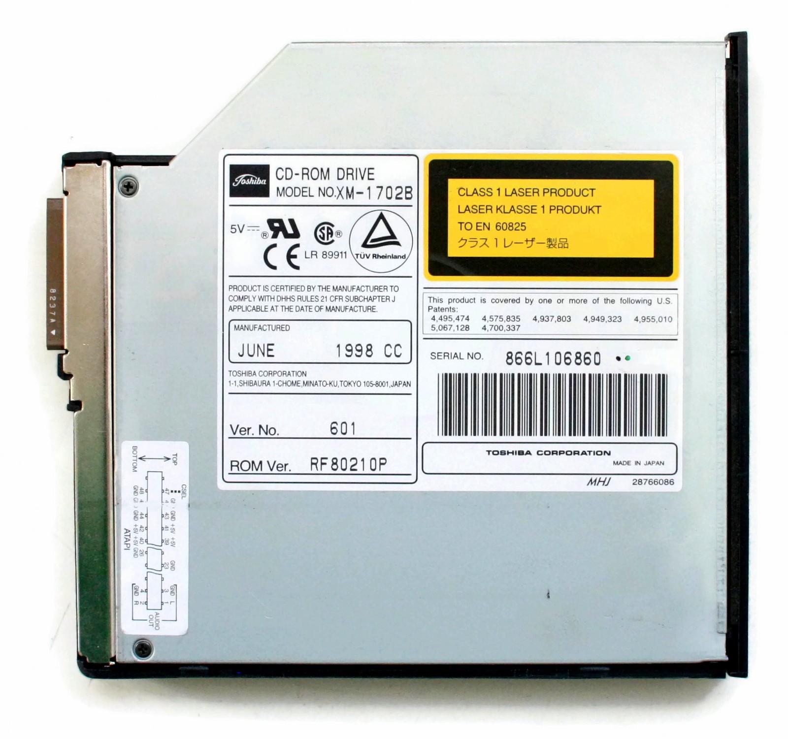 Cd-rom drive, 00093187-12961-876-0829; 93187,(tosh-cd12)