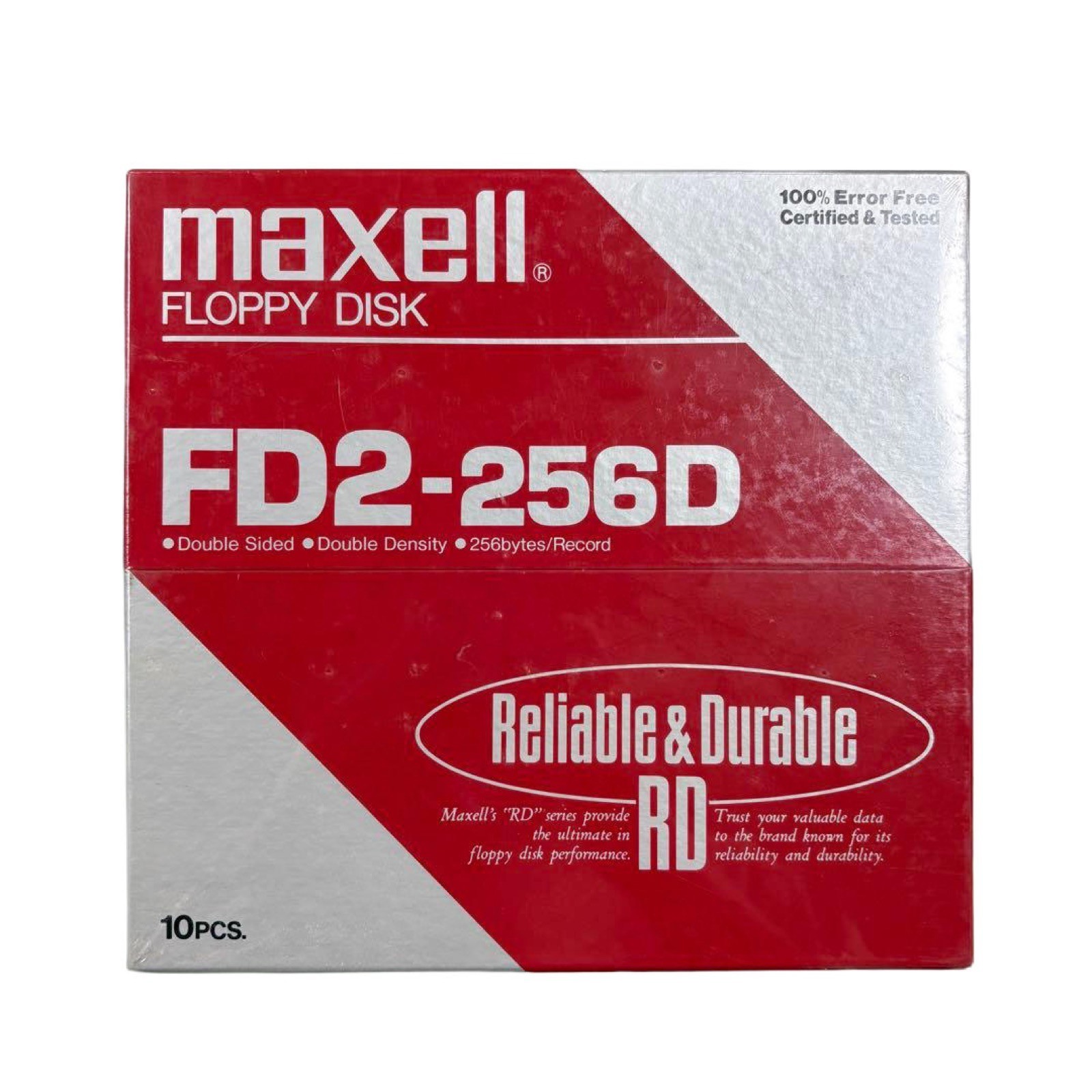Maxell FD2-256D 8 Inch Floppy Disk Box 10 Pcs Double Density 256 Bytes RD-1100